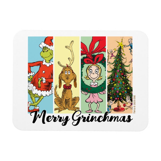 Íman Feliz Grinchmas Colagem de Férias (Horizontal)