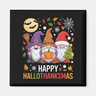 Íman Feliz Hallothanksmas Amante de Gnomos de Halloween