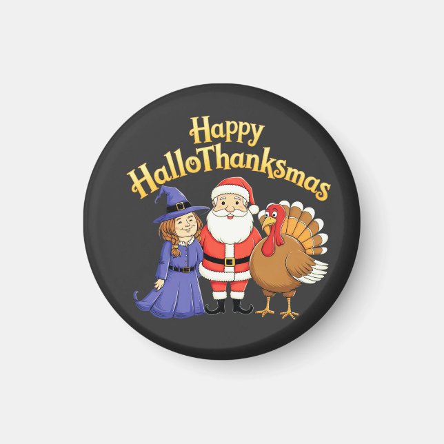 Íman Feliz HalloThanksmas Amantes Design - Hallow perfe (Frente)