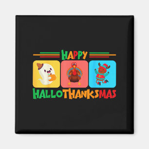 Íman Feliz Hallothanksmas Natal E Dia De Ação De Graças