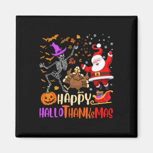 Íman Feliz Hallothanksmas Skeleton Pumpkin Papais noeis