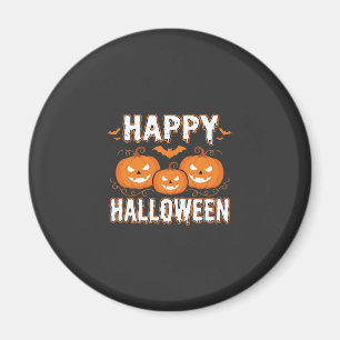 Íman Feliz Halloween Abóbora Morcego Vetor