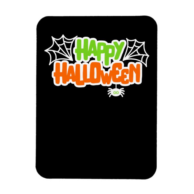 Íman Feliz Halloween Colorida Aranha Cótea (Vertical)