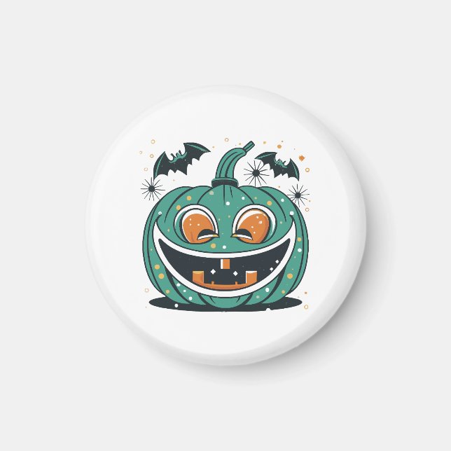 Íman Feliz Halloween! Esculpa uma Abóbora! (Frente)