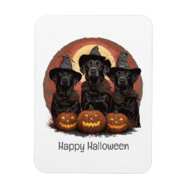 Íman Feliz Halloween Labrador Cachorros de Rebanho