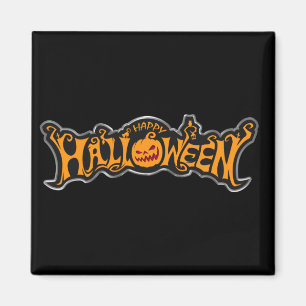 Íman Feliz Halloween Olho de Rubi Abóbora Moldura de Pr
