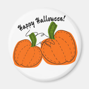 Íman Feliz Halloween Orange Pumpkins