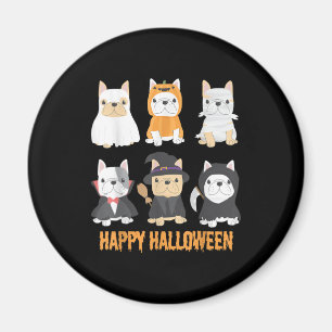 Íman Feliz Halloween Pug Dogs Cute Bulldog Francês
