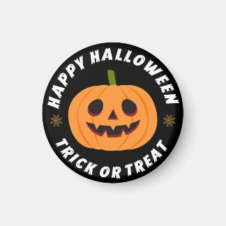 Íman Feliz Halloween Truque ou Travessura Abóbora Preta