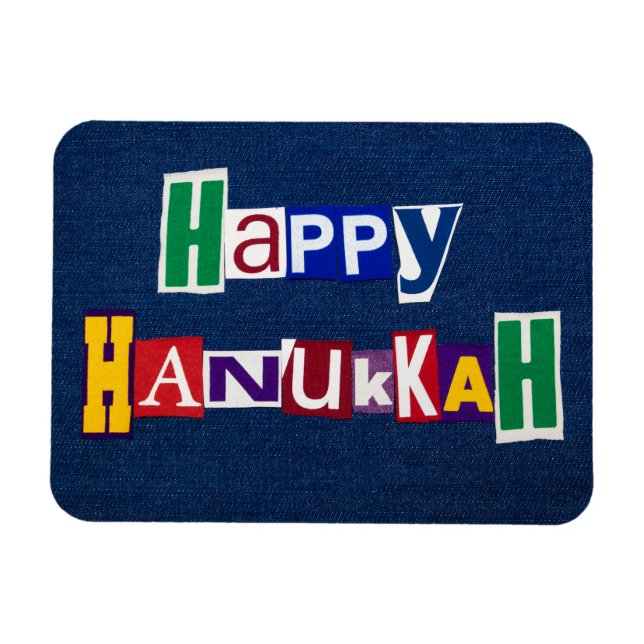 Íman Feliz Hanukkah Denim (Horizontal)
