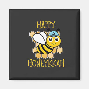 Íman Feliz Honeykkah Honey Bee Hanukkah judeu