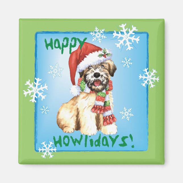 Íman Feliz Howlidays Wheaten (Frente)