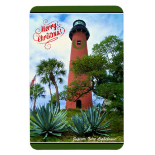 Íman Feliz Jupiter Inlet Lighthouse Flórida de Natal