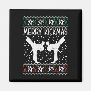 Íman Feliz Kickmas Natal Feio Karate Jiu Jitsu Mart