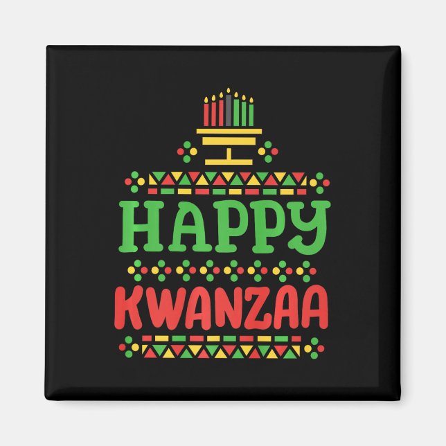 Íman Feliz Kwanzaa Feliz Natal Homens Africanos America (Frente)