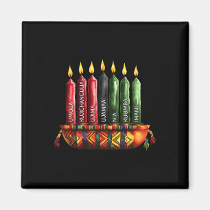 Íman Feliz Kwanzaa Kinara Sete Velas Princípios De K