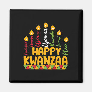 Íman Feliz Kwanzaa Kinara Sete Velas Princípios De K