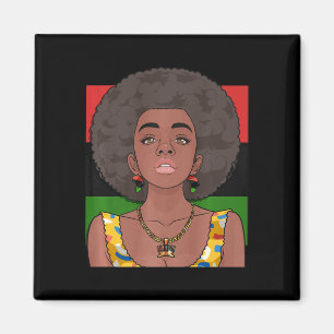 Íman Feliz Kwanzaa Pan African Flag Mulher Negra Sete P