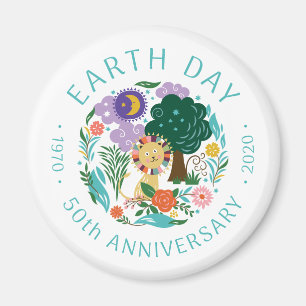 Íman Feliz Leão Feliz Dia da Terra 2020 na Natureza 50