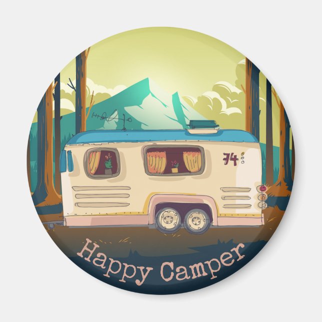 Íman Feliz Magneta Camper (Frente)