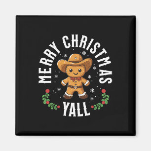 Íman Feliz Natal a todos Gingerbread Cowboy Howdy Oeste