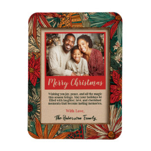 Íman Feliz Natal Afro-Boho Colorido 