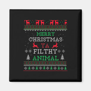 Íman Feliz Natal Animal Sujo Ya Xmas Pajama Famil