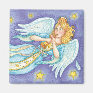 Íman Feliz Natal, Anjo Músico Tocando Seu Corno