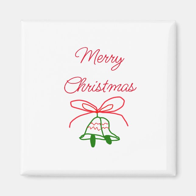 Íman Feliz Natal arco verde-jingle na moda (Frente)