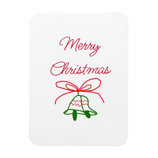 Íman Feliz Natal arco verde-jingle na moda (Vertical)