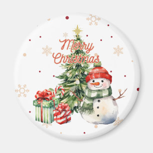 Íman Feliz Natal Árvore Snowman e Presentes