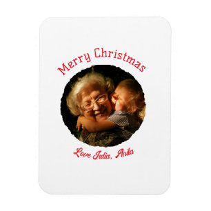 Íman Feliz Natal avó filha foto círculo