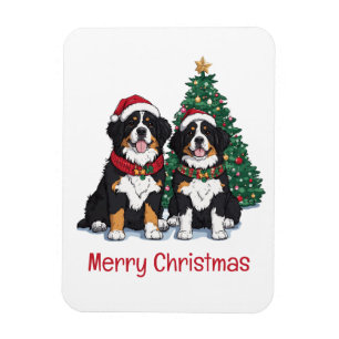 Íman Feliz Natal Bernese Mountain Dogs