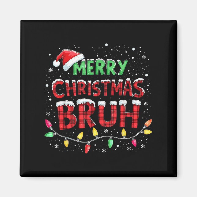 Íman Feliz Natal Bruh Xmas Luzes Santa Hat B (Frente)