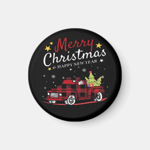 Íman Feliz Natal Buffalo Caminhão Boneco de Neve Árvore
