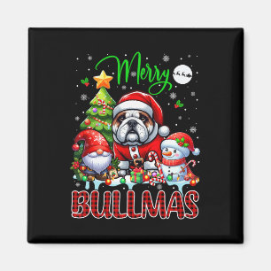 Íman Feliz Natal Bulldog Papais noeis Bonitos Bulldog G