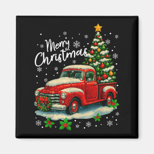 Íman Feliz Natal Caminhão Vermelho Engraçado Árvore de