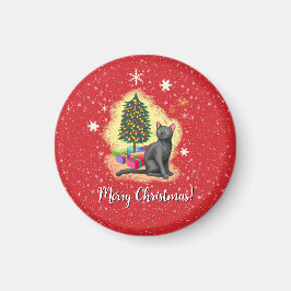 Íman Feliz Natal Cat
