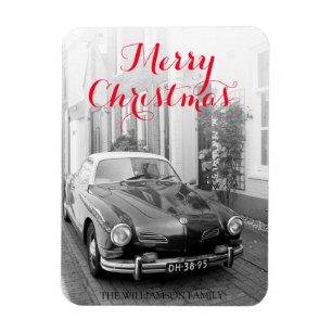 Íman Feliz Natal clássico do carro de Karmann Ghia