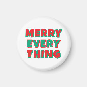 Íman Feliz Natal Clássico Único Minimalista Simples