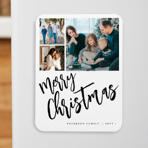 Íman Feliz Natal colagem de fotos da família moderna