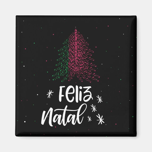 Íman Feliz Natal com a bandeira portuguesa (Frente)