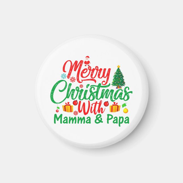 Íman Feliz Natal com a Mamãe e o Papai-42705 (Frente)