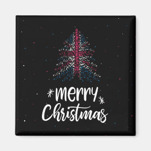 Íman Feliz Natal com bandeira do Reino Unido