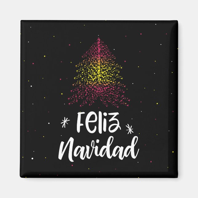 Íman Feliz Natal com bandeira espanhola (Frente)