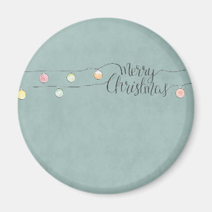 Íman Feliz Natal com uma corda dos ornamento