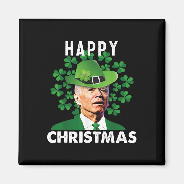 Íman Feliz Natal Confuso, Funny Joe Biden Rua Patrona (Frente)