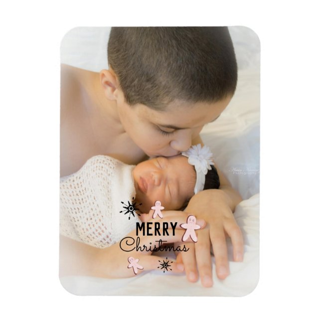 Íman Feliz Natal Cookie Gingerbird Foto (Vertical)