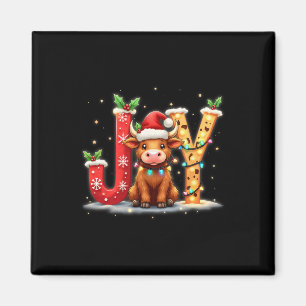 Íman Feliz Natal da família Vaca das Terras Altas Feliz