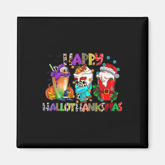 Íman Feliz Natal de Ação de Graças de Halloween HalloOb (Frente)
